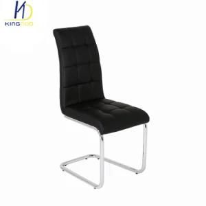 Sillas Modern Restaurant Leather Upholstered Metal Steel PU Chair