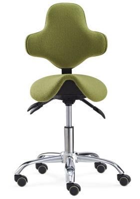 Hospital Adjustable Saddle Seat Medical Dental Assistant Stool