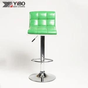 Popular Modern PU Material Metal Base Height Adjustable Bar Stools