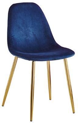 High Quality PU Leather Stainless Steel Gold Dining Chair