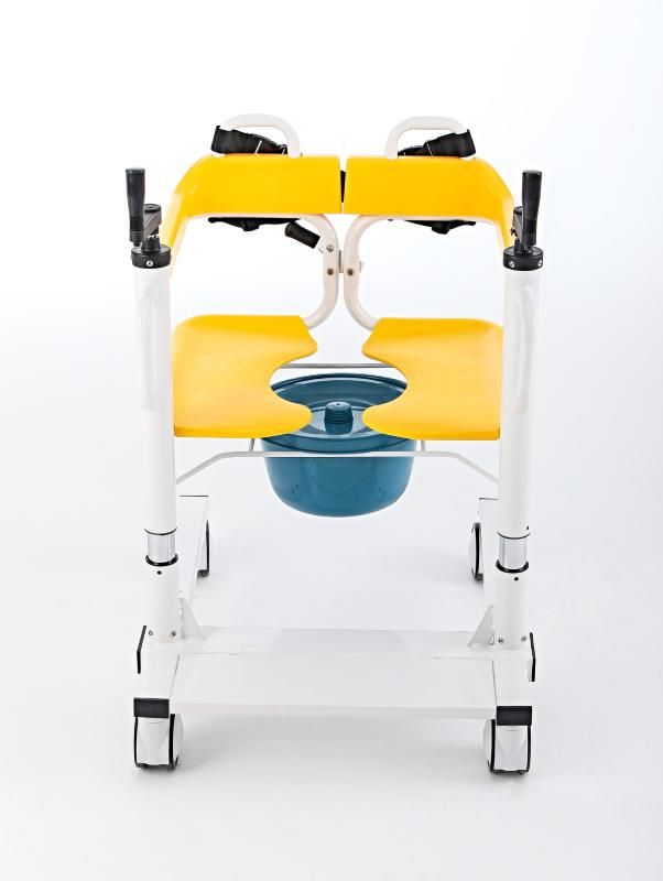 Mn-Ywj003 Foldable Portable Multifunctional Wheeled Chair Patient Aid Moving Lifting Chair