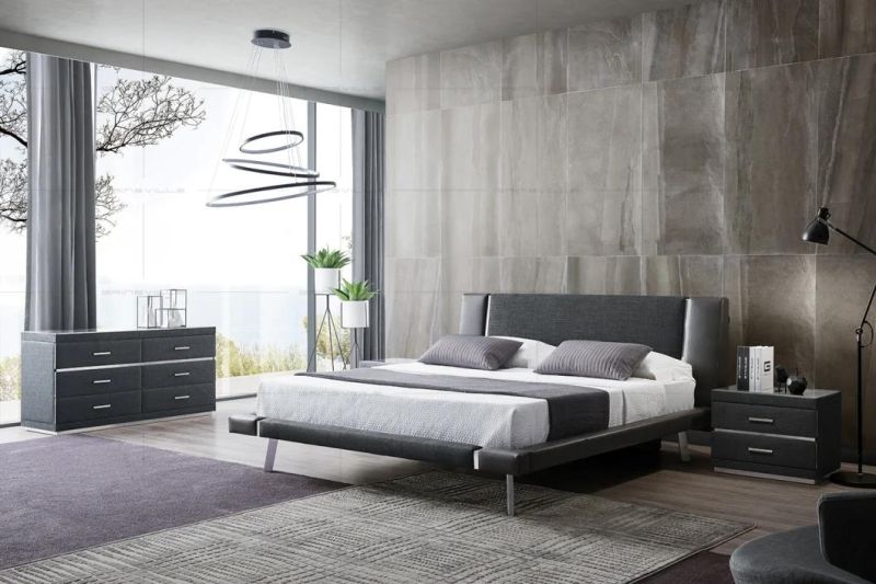 New Design Modern Double King Size Bed Set Hotel Bedroom Furniture