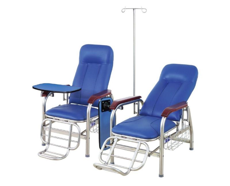 Mn-Ssy001 Durable Hospital Room Furniture Metal Adjustable Medical Accompany Chair
