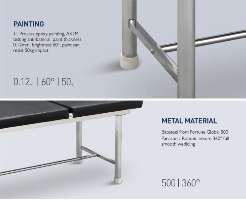 X09 Single Function Adjust Medical Couch Manual Hospital Exam Table