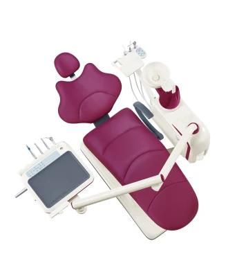 Colorful Dental Chair with Down Handing Tray
