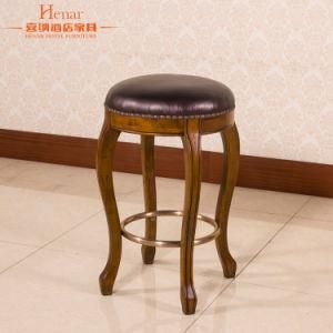 Vintage Contemporary Wooden Round Bar Stool for Home - Free Sample