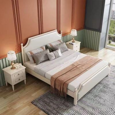 American Light Luxury Solid Wood Bed Leather Art Soft Bag 1.8 Meters Double Storage Oak 1 Meter 5 Modern Minimalist Bedroom