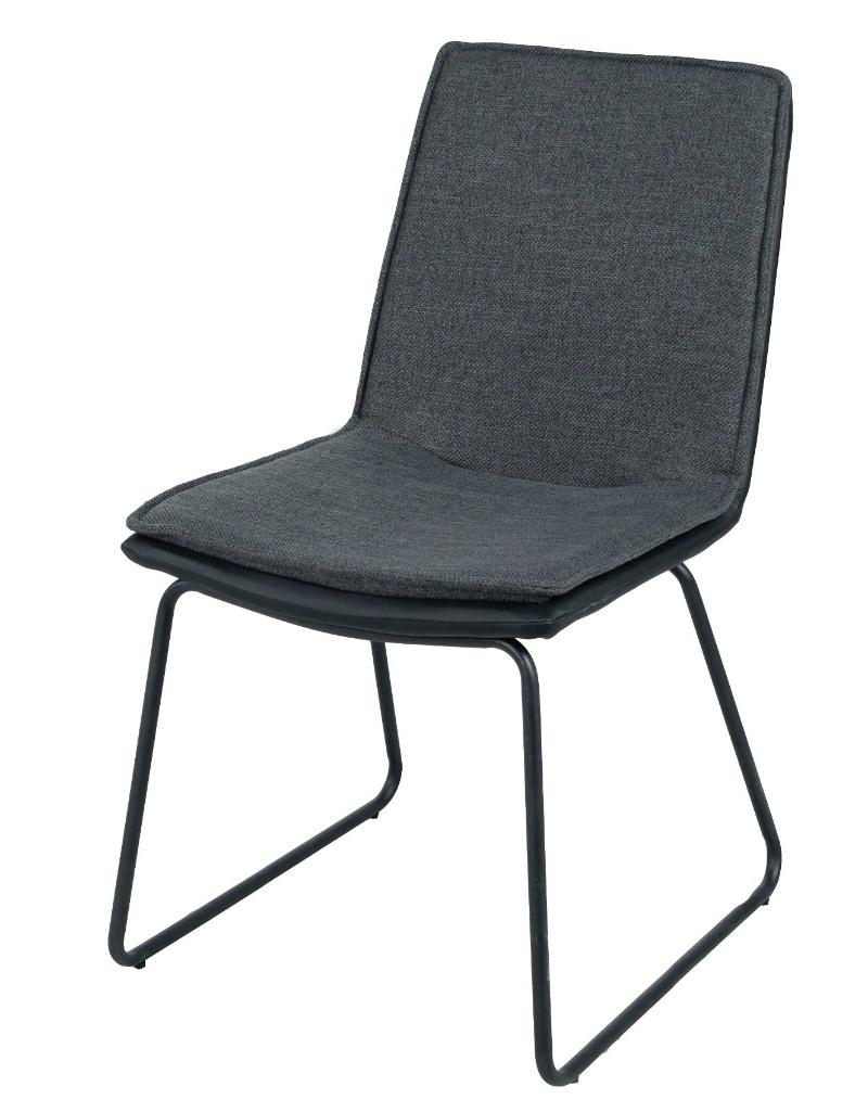 Modern Hotel Furniture Leather Fabric Upholstered Stainless Steel Legs Dining Chair