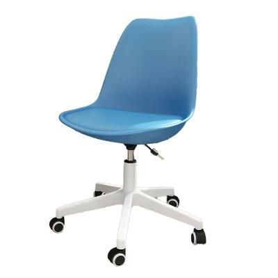 Wholesale Nordic Swivel Lift Chair Office Leather Seat Plastic Chair Without Arms Furniture