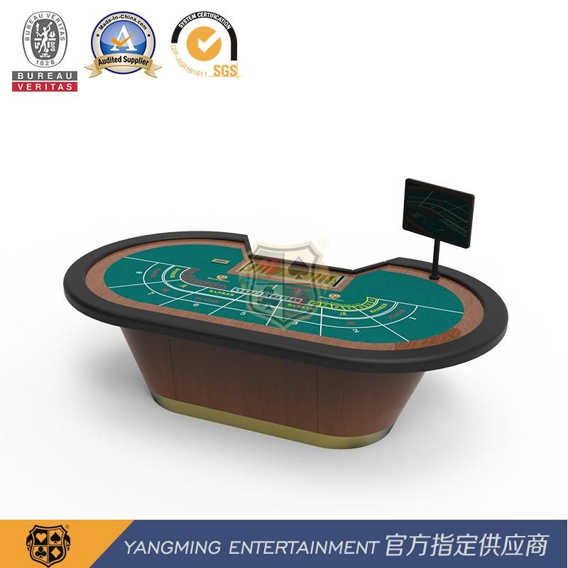 Standard 8-Person International Baccarat Chip Poker Tournament Table Original Design Customized Ym-Ba08