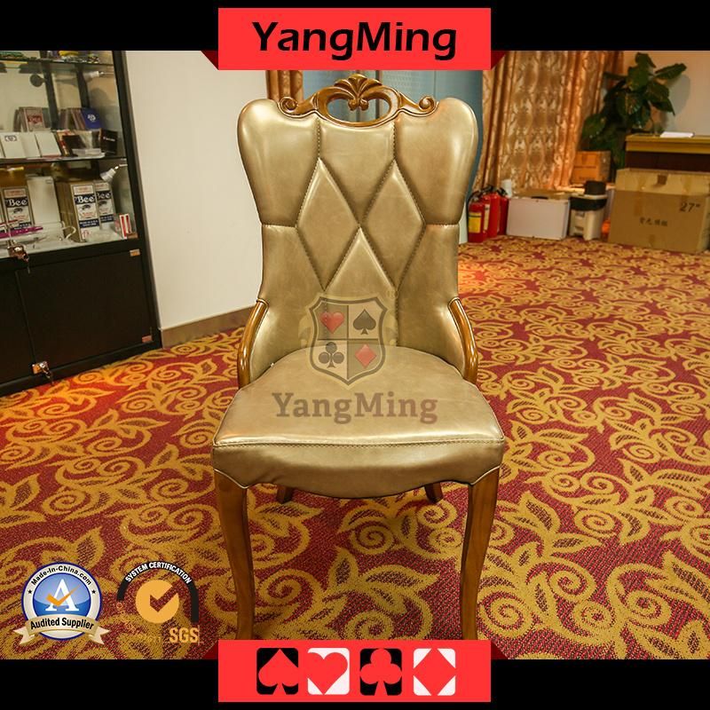 Korean Restaurant Solid Wood Chair Living Room Simple PU Leather Chair Solid Wood Frame Korean Casino Hotel Dining Chair Ym-Dk06