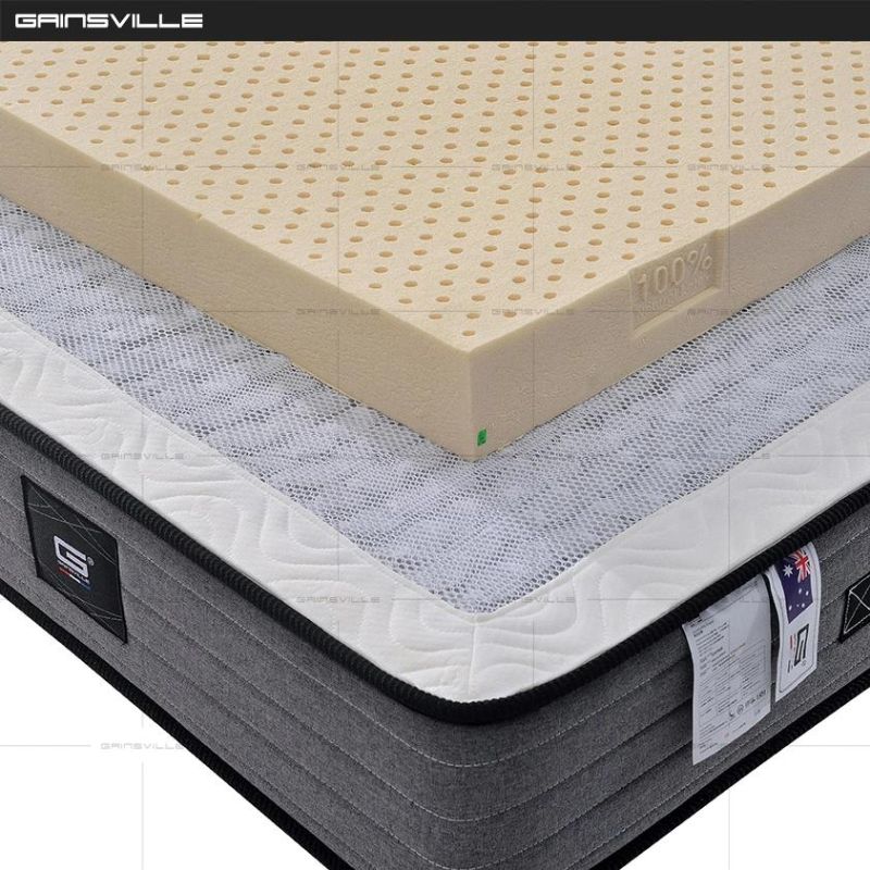 Gainsville Best Price Luxury Royal Pillow Top Comfort Good Sleep Spring Natural Latex Bed Mattress