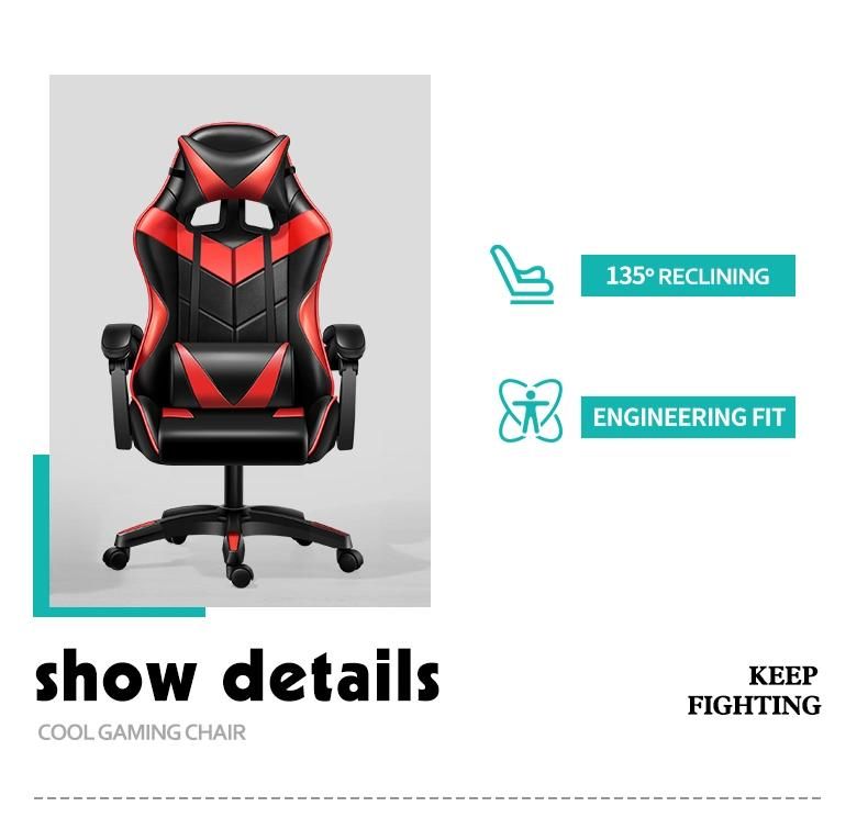 CE Approval Good Price PU Leather Nice Gaming Chair for E-Sport Cybercafe Furniture Home Gaming Computer Chair Home Furniture Pink Color