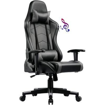 Black Silla Gamer Swivel Gaming Chair with High Back