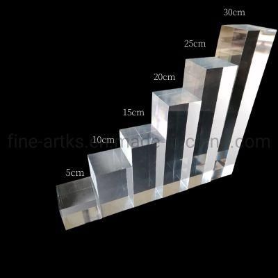 Custom Clear Column Acrylic Makeup Toy Jewelry Display Stand