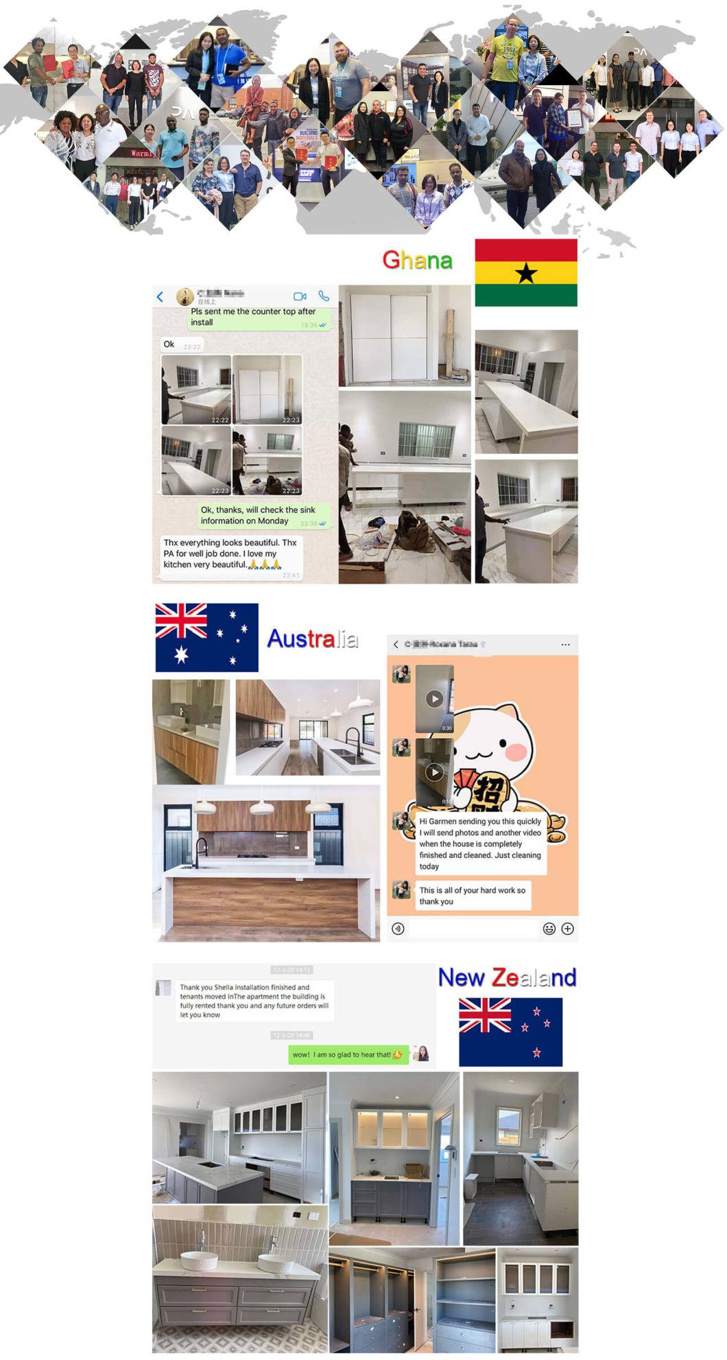 PA New Arrivals Home Improvement Light Grey Cocina Flat Pack Furniture Modern Modular Kitchen Cabinets