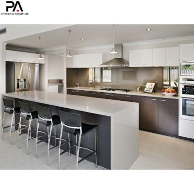 Italian Luxury Kitchen Modern Melamine Kitchen Wood Cabinet