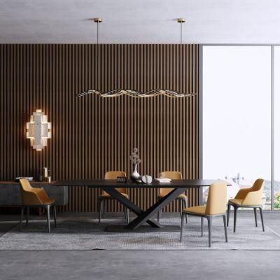 Customizable Modern Kitchen Restaurant Furniture Steel Frame Kitchen Marble Dining Furniture Set