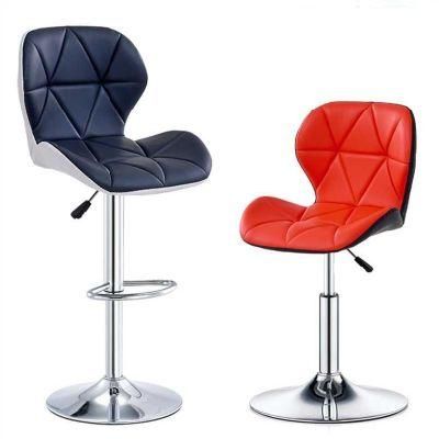 Dining Room Furniture Bar Stool Chair Nordic Restaurant Home Kitchen Island Modern PU Leather Dining Bar Chairs for Breakfast Bar