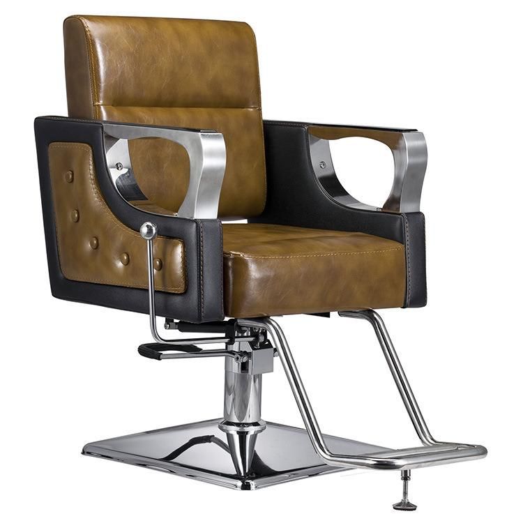 Hl-1179 Salon Barber Chair for Man or Woman with Stainless Steel Armrest and Aluminum Pedal