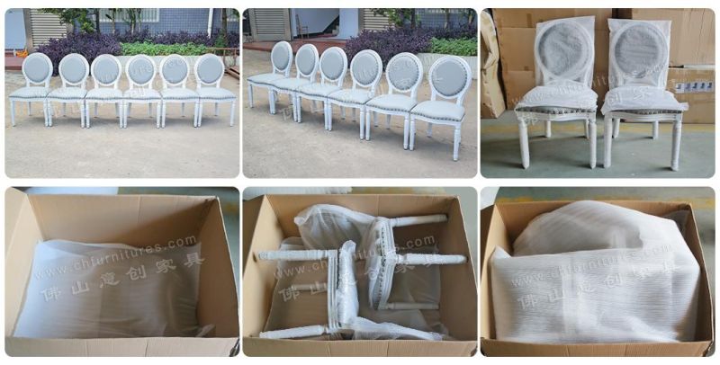 Yc-D18 Aluminum PU Leather Wedding Louis Imitated Wood Chair for Sale