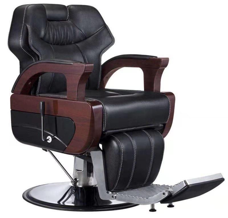 Hl-9273 Salon Barber Chair for Man or Woman with Stainless Steel Armrest and Aluminum Pedal