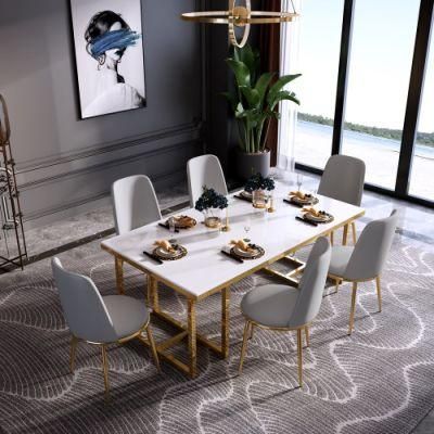 Modern Luxury Hotel Restaurant Furniture Metal Durable Garden Dining Set with Table