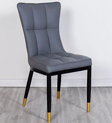 New Model Leather Dining Chair with Paint Frame