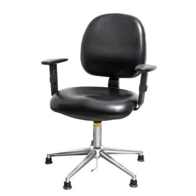 ESD Black Standard Wholesale PU Leather Computer Chair Ln-1545130CF