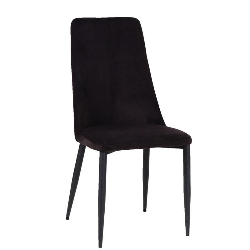Customization Black Fabric Metal Legs Dining Chair for Home Restaurant Furniture