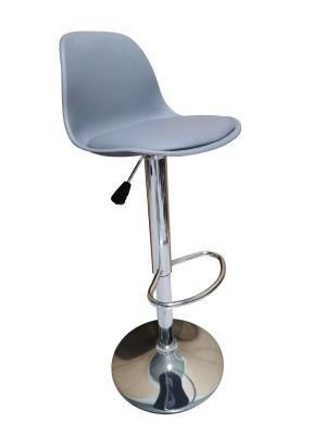 Modern Commercial Furniture Adjustable Swivel PP Plastic Leather Bar Stool