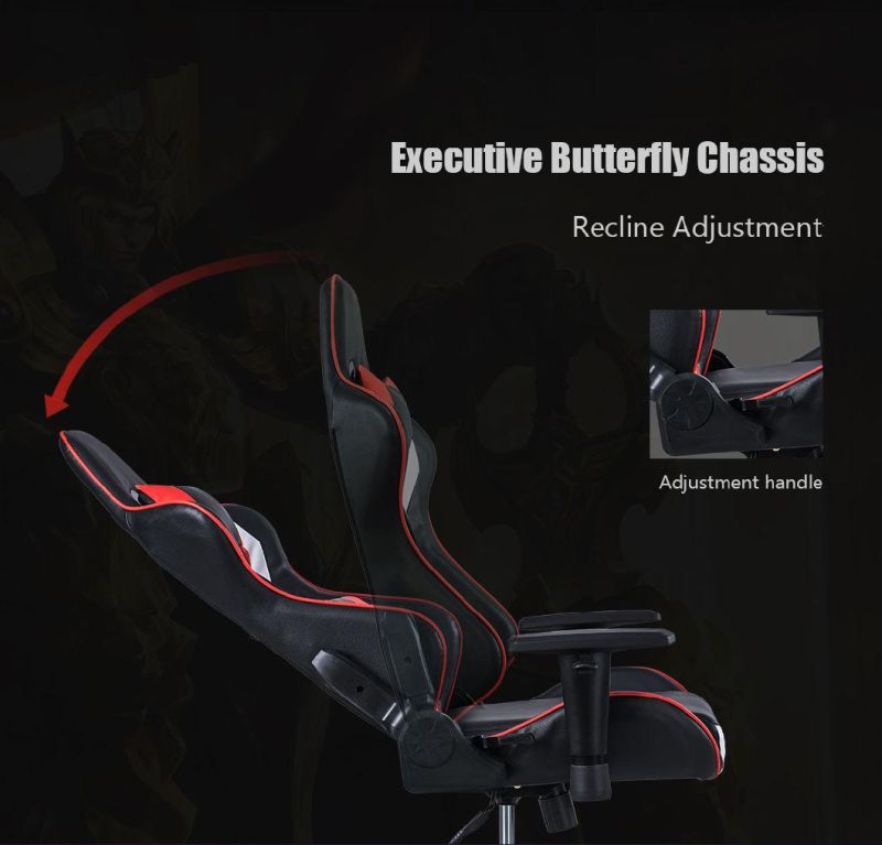 Home Luxury Studio Reclining Ergonomic Racing Seat Computer Game Leather Gaming Chair with Lumbar Support