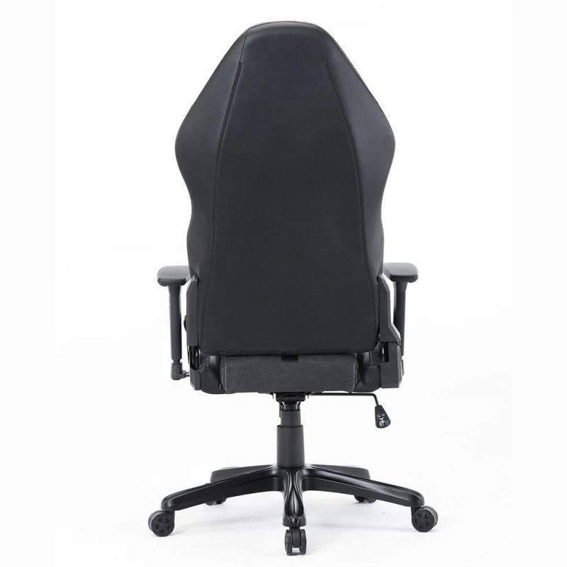 Wholesale High Quality Leather Reclining Black and Gray Office Game Chair