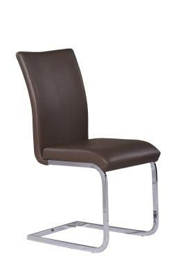 PU Leather Dining Chair in Elephant Color
