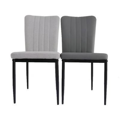 Factory Direct Dinning Room Furniture Metal Legs Leather Upholstered Dining Chairs