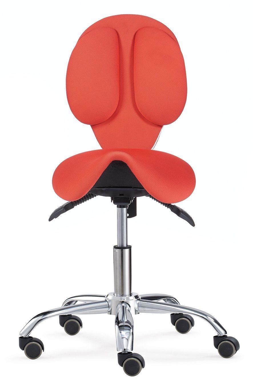 Swivel Modern Rolling Saddle Stool with Wheels