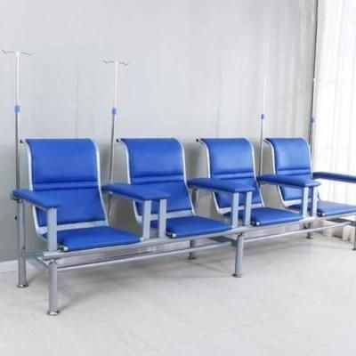 Medical Furniture Stainless Steel 2 Position Clinical Recliner IV Infusion Transfusion Chair