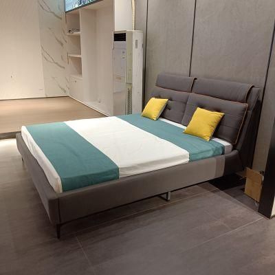 Europe Design Bedroom Furniture Bed Leather Fabric Bedding Set Hotel Room Queen Bed