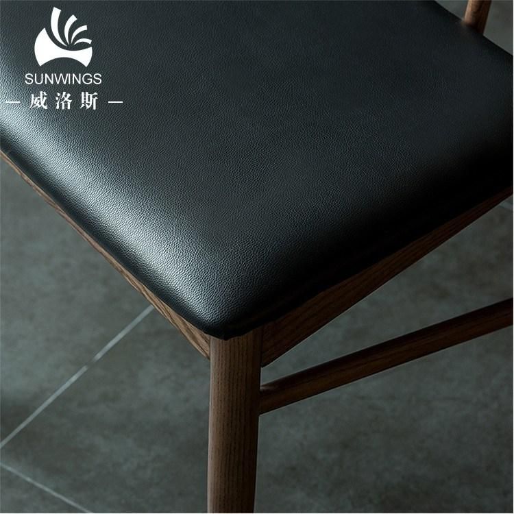 Wood Chair with Armrest for Coffee Shop Modern Livingroom Chair