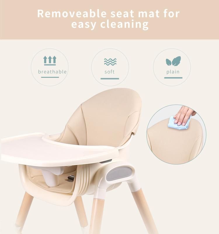 Multifunction Kids Dining Baby Feeding Chair/ Baby Eating Seat Dining Chair for a Child/Wooden High Chair with Rocker Function