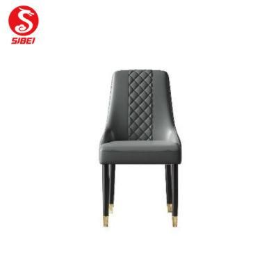 Industrial Style Dining Furniture Restaurant Vintage PU Leather Dining Chair