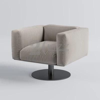Hot Selling Modern Simple Style Hotel Home Furniture Nordic Living Room White Velvet Fabric Leisure Chair