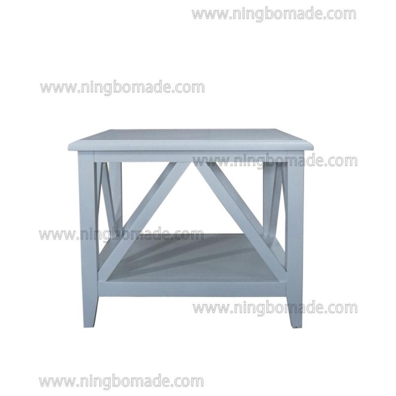 Classic Contemporary Interiors Furniture Pure White/Black Poplar Wood Complanate Corner Table