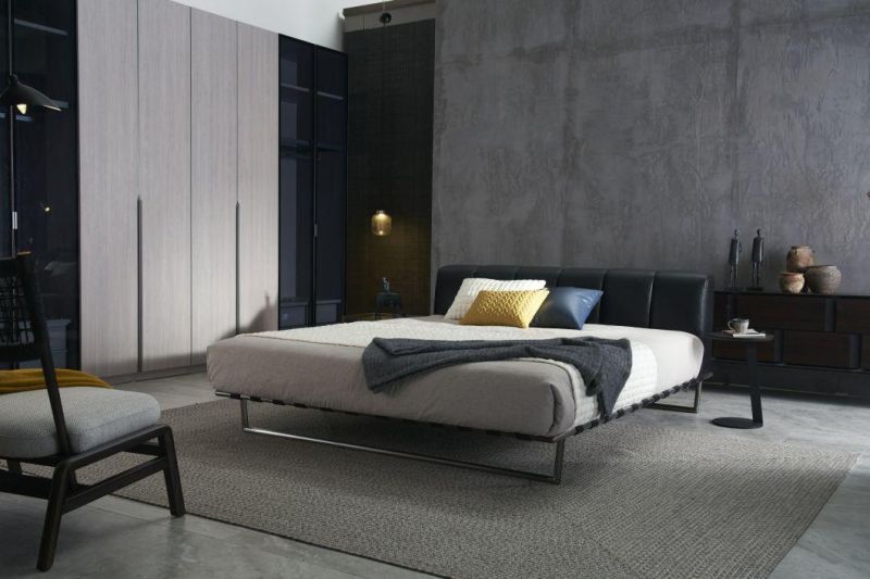Be2009 Leather Bed, Modern Bedroom Set in Home and Hotel