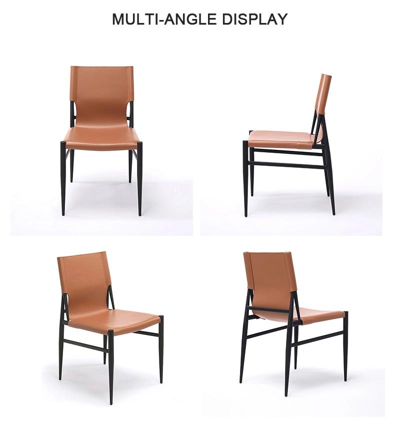 Wholesale Luxury Nordic Indoor Home Furniture Restaurant Leather Dining Chair