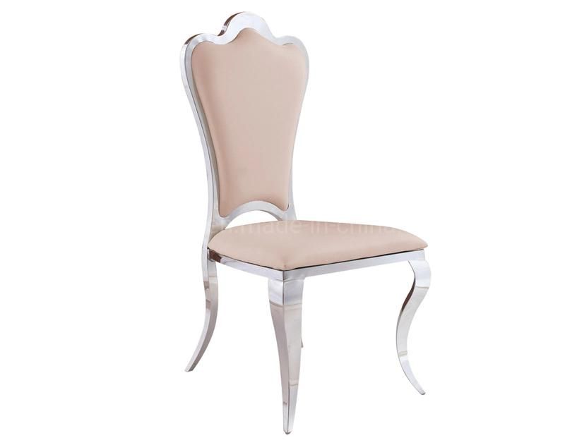 2020 Good Design American Style Pink Synthetic Leather Dining Chair