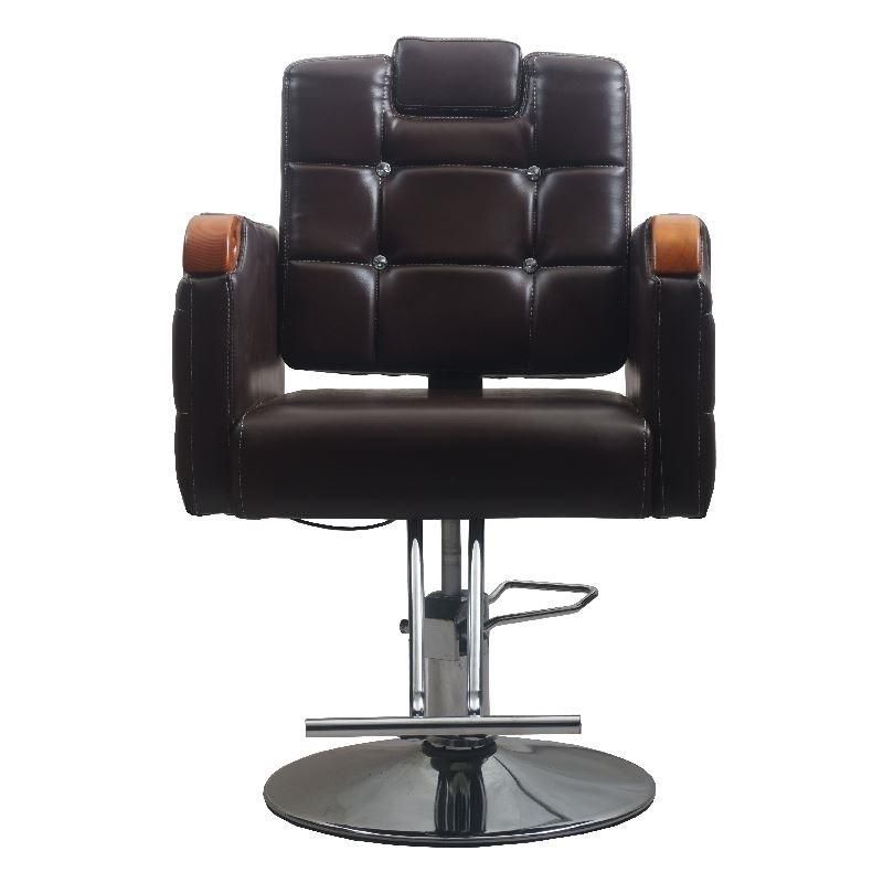 Hl-1140 2021 Salon Barber Chair for Man or Woman with Stainless Steel Armrest and Aluminum Pedal