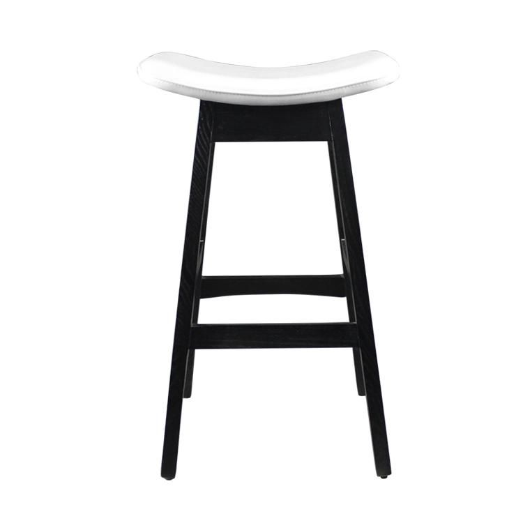 Restaurant Furniture Modern Leather Cafe Wooden Counter Bar Stool