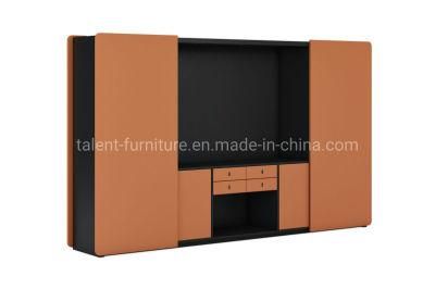 High Quality Wooden Office Furniture File Cabinet Leather Cabinet (BJD-2706S)