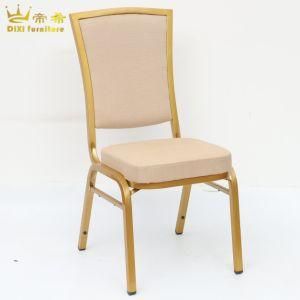 Wedding Aluminum Bamboo Chair with Fixed Seat Cushion and Back Pattern Dining Furniture